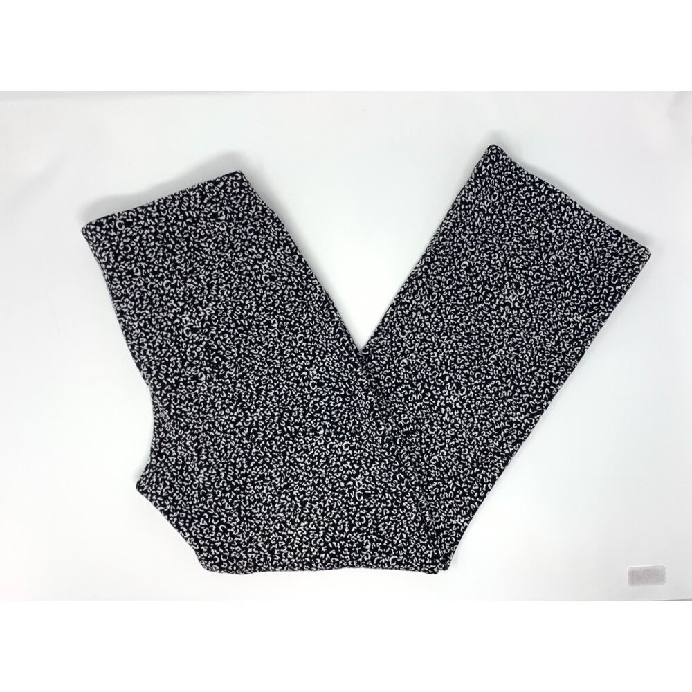 Anthropologie Essential Crop Flare Black and White Stretch Women's Pants Size XS - Picture 4 of 6